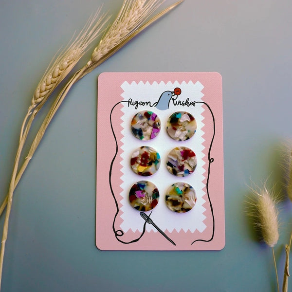 Painterly Button Card