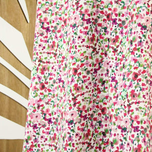 Small Abstract Flower Print • White/Pink/Green