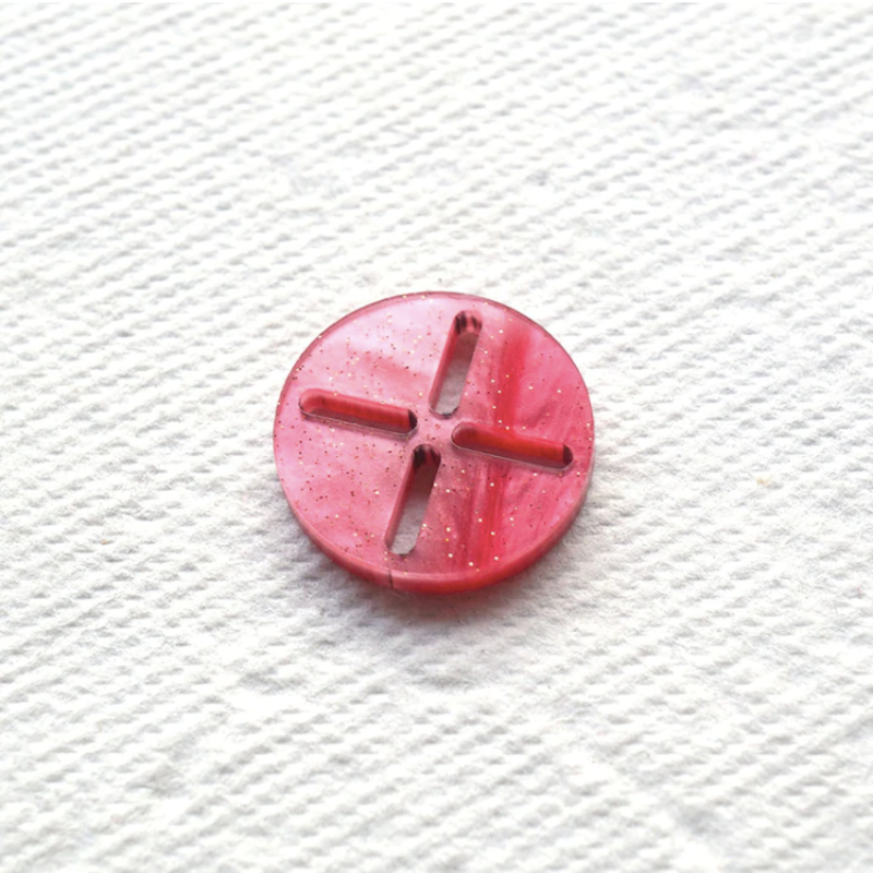 The Sashiko Button • Strawberry